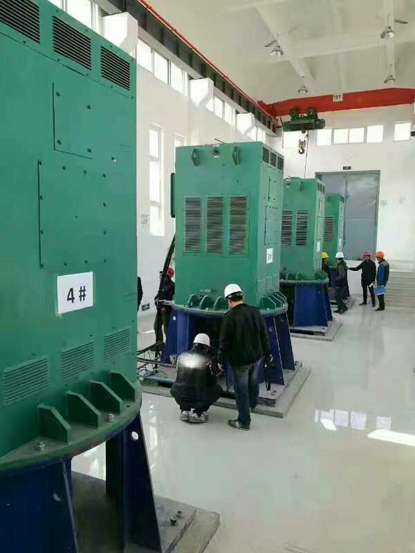 YKK630-8某污水处理厂使用我厂的立式高压电机安装现场